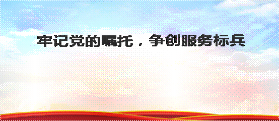 牢记党的嘱托，争创服务标兵